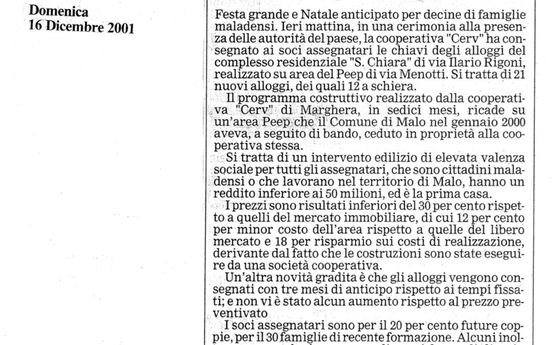 Ecco 21 nuovi alloggi come regalo di Natale